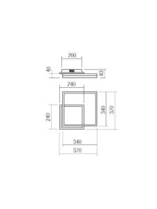 Плафон LED Smarter Prisma 37W 3000K бял/черен - Image 2