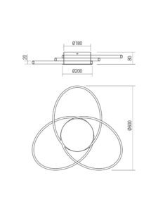 Плафон Smarter NEXUS PL LED 55W 4000K, SMD, Ø600мм - Image 2