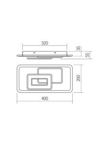 Плафон LED Smarter STRATOS 47W 3000K/6000K с дистанционно - Image 2