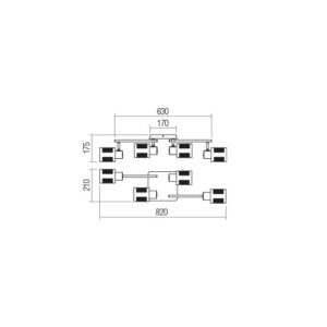 Плафон Smarter 04-522, E27, 4x42W, димируем, черен/дърво - Image 2