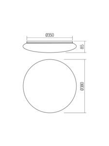 Плафон LED Smarter LUNA PL 24W 3000-6500K RGB с дистанционно - Image 2