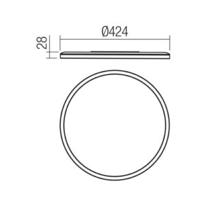 LED панел за външен монтаж SMARTER 05-1006 MEMO PL RD LED 24W IP20 CCT WH - Image 2