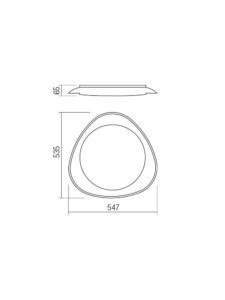 Плафон LED Smarter VERENA 36W 4000K черен - Image 2