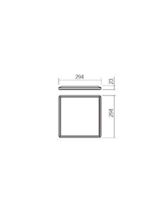 Плафон LED Smarter MEMO PL SQ 24W IP54, черен, CCT - Image 2