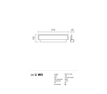Аплик LED Redo WELL AP 12W 4000K IP21 - Image 2