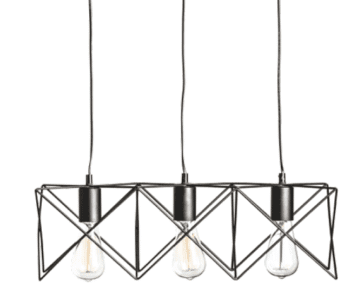 Полилей ACA Lighting KS1462P3BK Andy 3xE27 3x60W черен