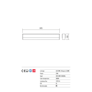 Аплик LED 27W Redo MAAX 3000K димиран - Снимка 3