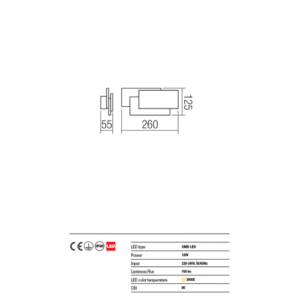 Аплик Redo GAMER LED 12W 3000K с димиране - Снимка 2