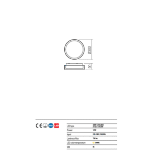 Плафон за баня LED 12W IP44 Redo NAJI - Image 2