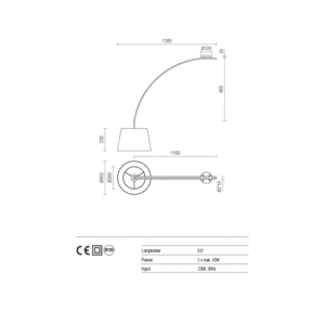 Пендел Redo 02-382 Swap E27 42W черен - Image 2