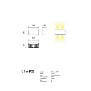 Аплик LED Redo Amplitude 14.5W 1016lm 3000K бял - Снимка 3