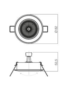 Луна за вграждане Smarter ELC 229B 50W GU5.3 12V IP20 - Image 2