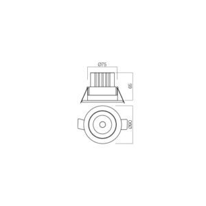 LED луна за вграждане SMARTER 70384 MT 145 LED MBK 11W 4000K - Image 2