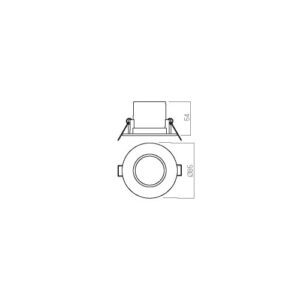 LED луна за вграждане за баня SMARTER 70403 PT07 - Image 2