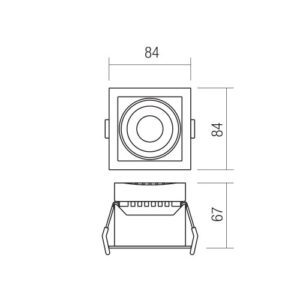 LED луна за вграждане SMARTER 70414 MT 148 LED SWH 12W 4000K - Image 2
