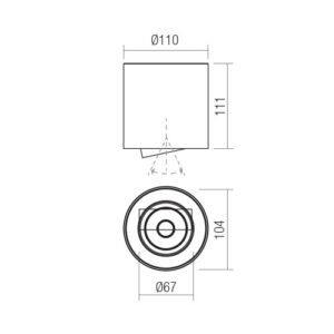 LED луна за външен монтаж SMARTER 70435 PC 01 LED 10W 4000K RD MGD - Image 2