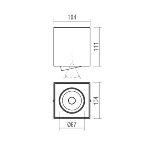 LED луна за външен монтаж SMARTER 70440 PC 01 LED 10W 3000K SQ MGD - Image 2