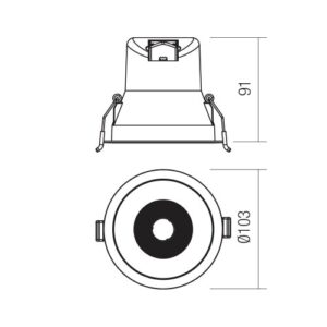 LED луна за вграждане SMARTER 70455 PT 09 MBK 9W 4000K - Image 2