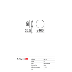 Аплик LED Redo Umbra 6W 3000K димируем - Снимка 2