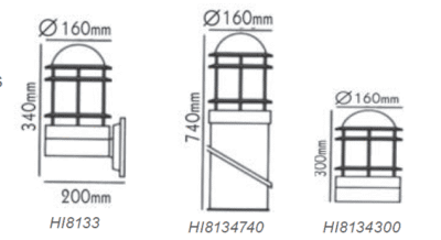 Фасаден аплик ACA LIGHTING HI8133 LOOP - Image 2