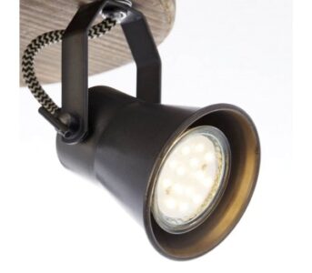 Плафон Brilliant 3x5W GU10 черен и дърво - Image 2