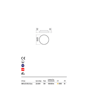 Аплик фасаден LED 12W Redo Outdoor Discus 3000K бял - Image 2