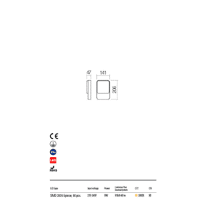 Аплик LED 9W 3000K Redo Colin бял - Снимка 3