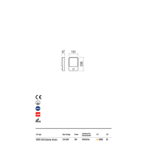 Аплик Redo Colin LED 9W 640lm сензор за движение бял - Image 3