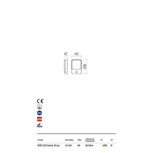 Външен аплик Redo OUTDOOR 90134 COLIN 9W LED сензор - Снимка 3