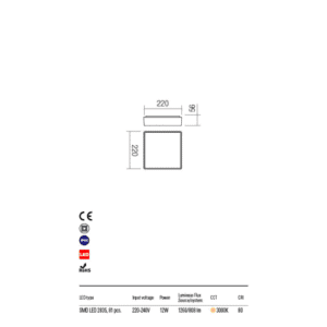LED фасаден плафон REDO OUTDOOR 90157 MARINA 12W 3000K IP65 - Image 3
