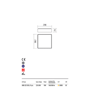 LED фасаден плафон REDO OUTDOOR 90158 MARINA 16W 3000K IP65 - Снимка 3