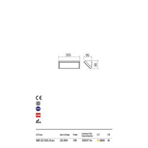 Фасаден аплик Redo MAKO LED 12W 3000K - Image 3