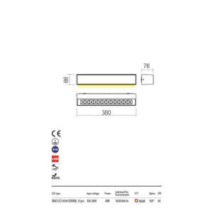 Аплик LED Redo OUTDOOR 90250 AROOS 14W 3000K бял - Image 3
