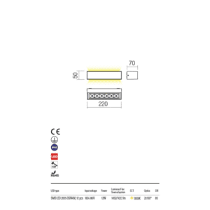 Аплик Redo AROOS LED 12W 3000K бял - Image 3