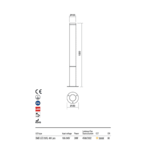 LED градински стълб REDO OUTDOOR 90277 HINT - Снимка 3