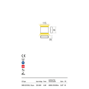 Аплик LED Redo Kamal 4.4W 4000K фасаден бял - Image 2