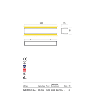 Аплик фасаден Redo DASH 15.5W LED 3000K - Image 2
