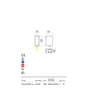 LED фасаден аплик REDO OUTDOOR 90416 ACE 4000К - Снимка 3
