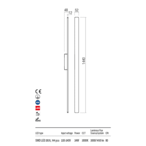 Фасаден аплик Redo Reflexa LED 24W 3000K тъмносив - Снимка 2