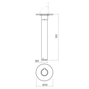 LED градински стълб REDO OUTDOOR 90455 FREE ST LED 10W IP54 DG 3000K - Image 2
