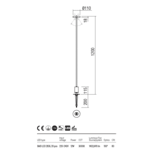LED градински прожектор с колче за земя REDO OUTDOOR 90467 ELFIC - Снимка 2