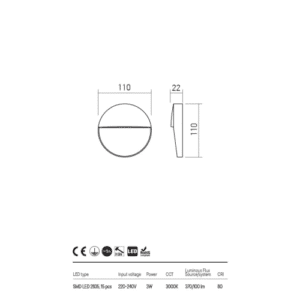 LED фасадна луна за външен монтаж REDO OUTDOOR 90472 LANDER - Снимка 2