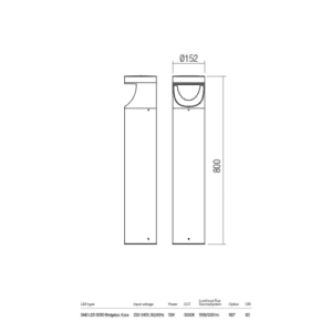 LED градински стълб REDO OUTDOOR 90501-DALI XWALK - Image 2