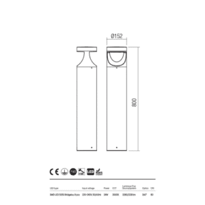 LED градински стълб REDO OUTDOOR 90503-DALI XWALK - Image 2