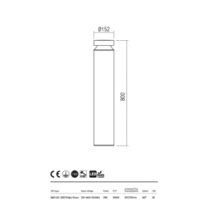 LED градински стълб REDO OUTDOOR 90506 XGROW - Снимка 2
