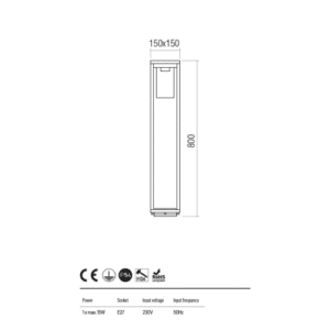 Градински стълб REDO OUTDOOR 90524 LAGOS - Image 2