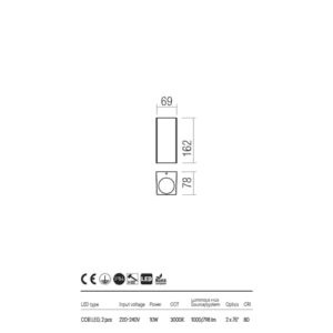 Аплик фасаден с LED Redo BRIO 10W топла светлина - Image 2