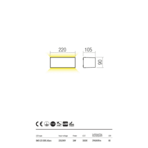 Аплик за външна стена Redo Limas LED 26W топла светлина - Image 2