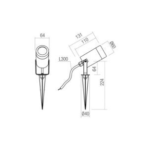 Прожектор за градина 7W GU10 Redo TIP MINIPROIECTOR тъмно сив - Image 2