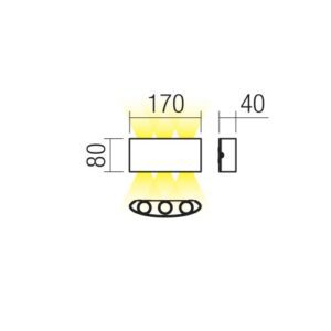 Аплик фасаден LED Redo FABO 8W 2700K - Image 2